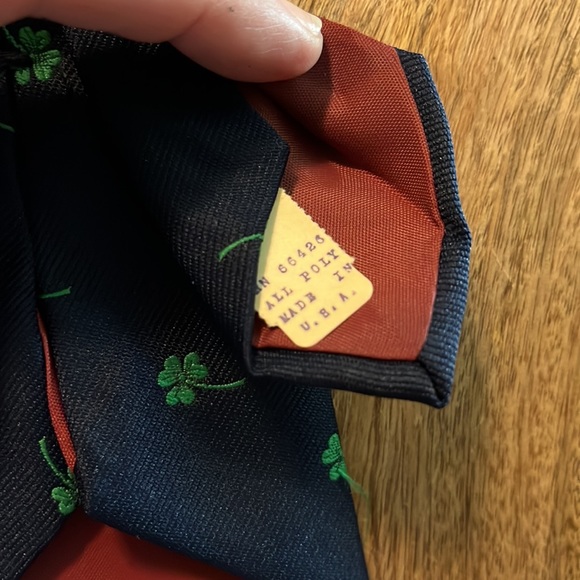 Vintage 60s RALPH MARLIN Shamrock Irish St Patrick's Day Tie Milwaukee USA NEW - Picture 6 of 12